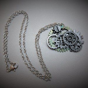 Steam Punk Necklace Metal Victorian Edwardian Style Steampunk